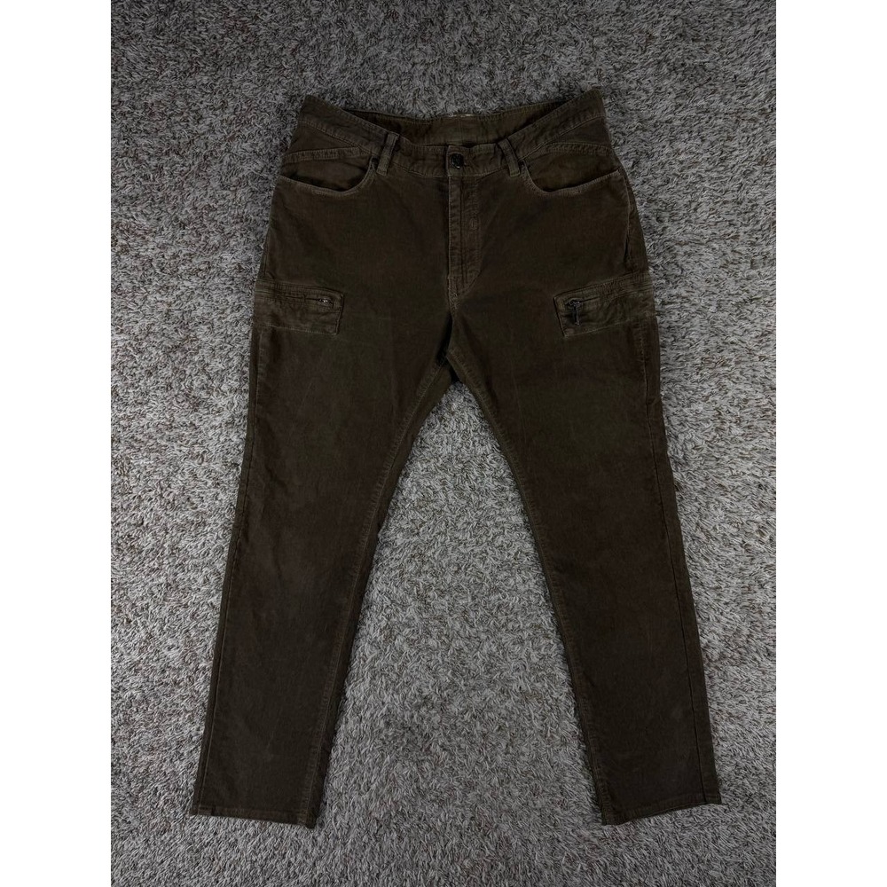 Versace Collection Trend Corduroy Pants Olive Men's Size 36x30